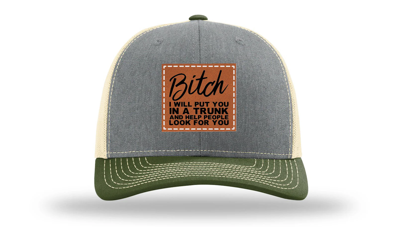 Put You In A Trunk Leather Patch Richardson 112 Hat - Image 38