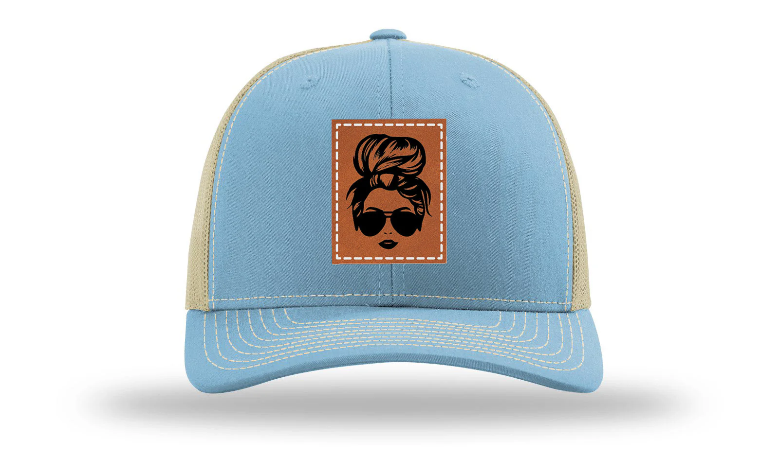 Hair Bun Leather Patch Richardson 112 Hat - Image 18