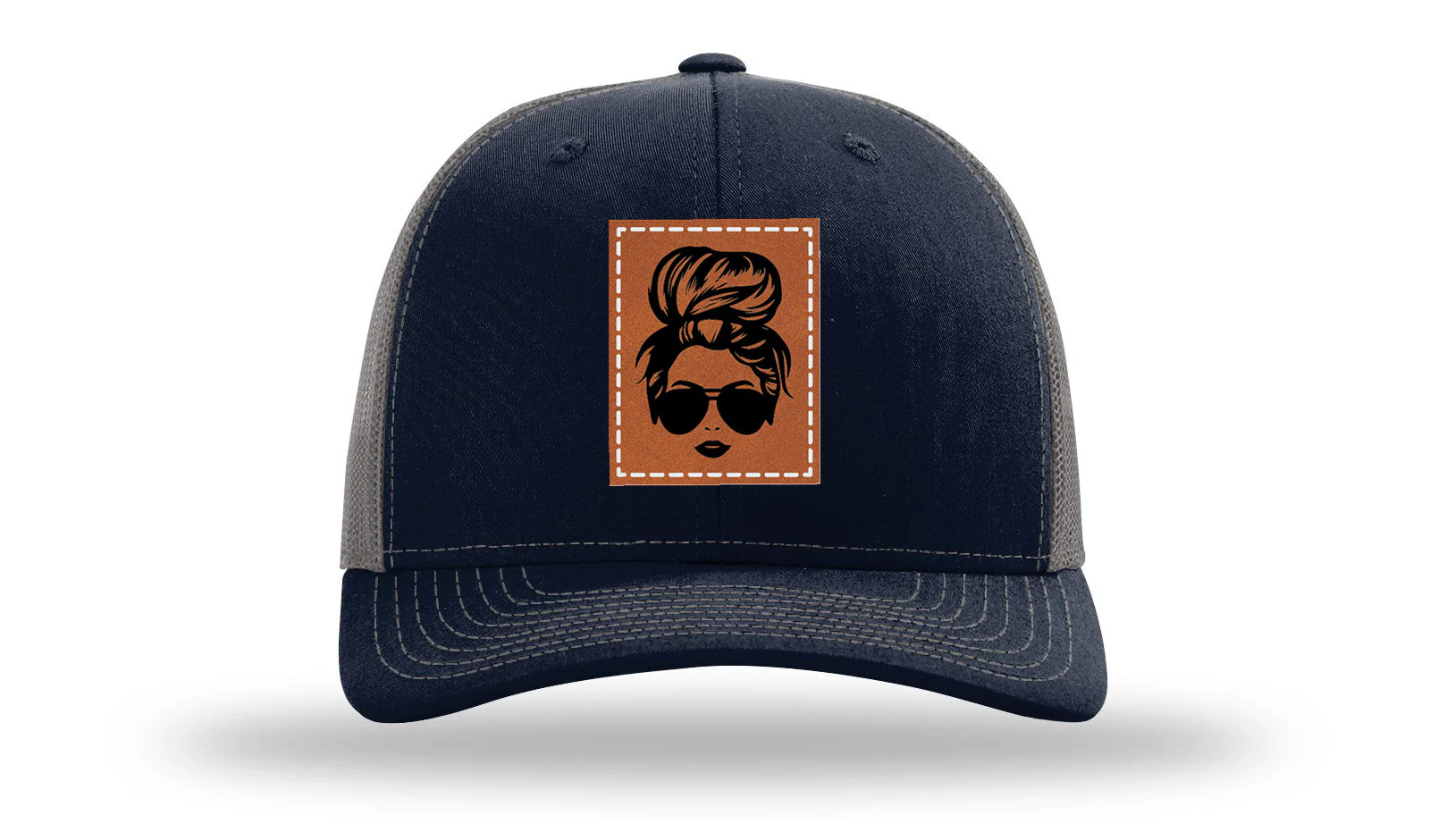 Hair Bun Leather Patch Richardson 112 Hat - Image 27