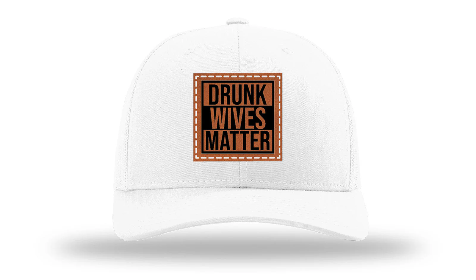 Drunk Wives Matter Leather Patch Richardson 112 Hat - Image 5