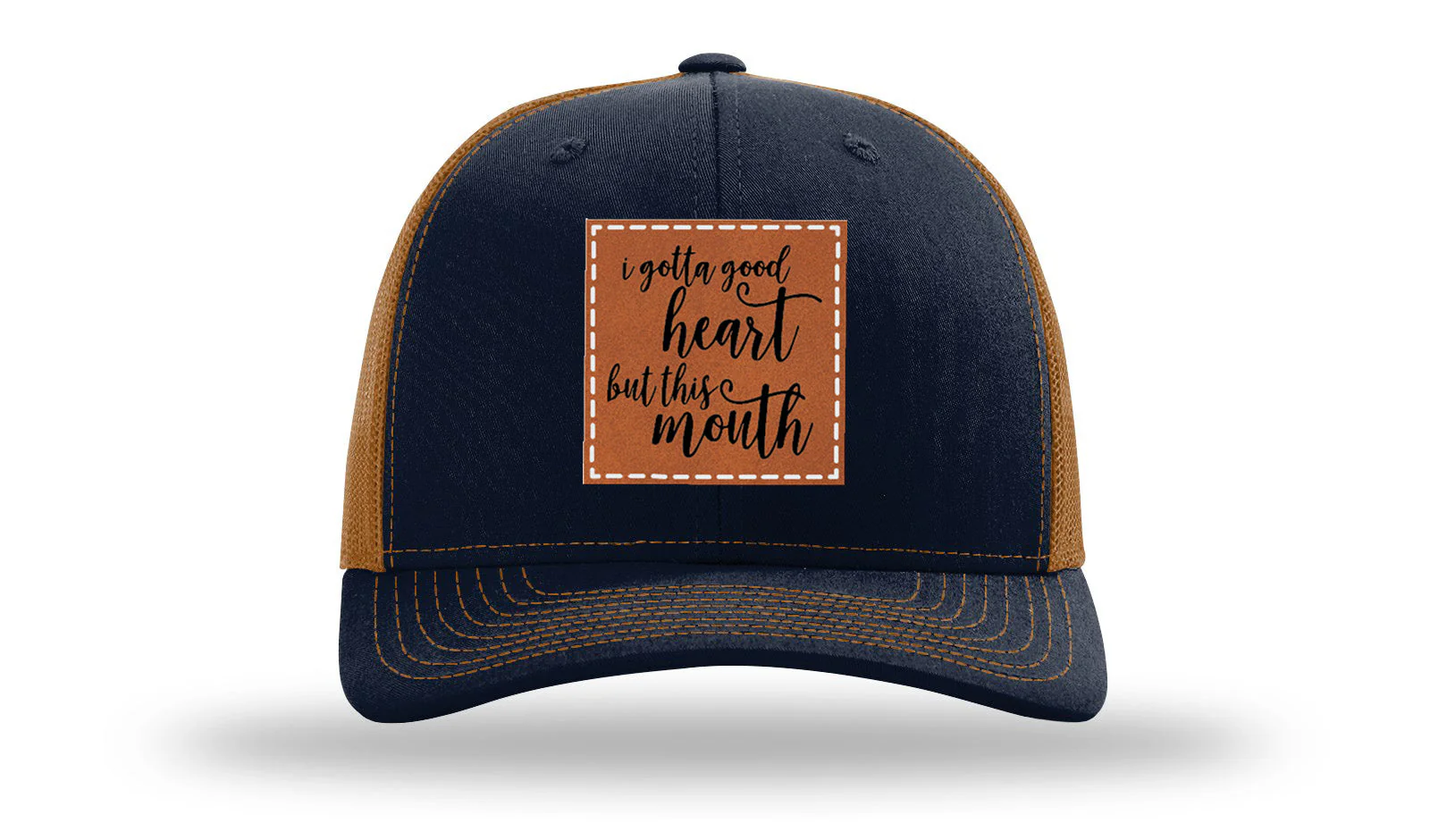 I Gotta Good Heart Leather Patch Richardson 112 Hat - Image 25
