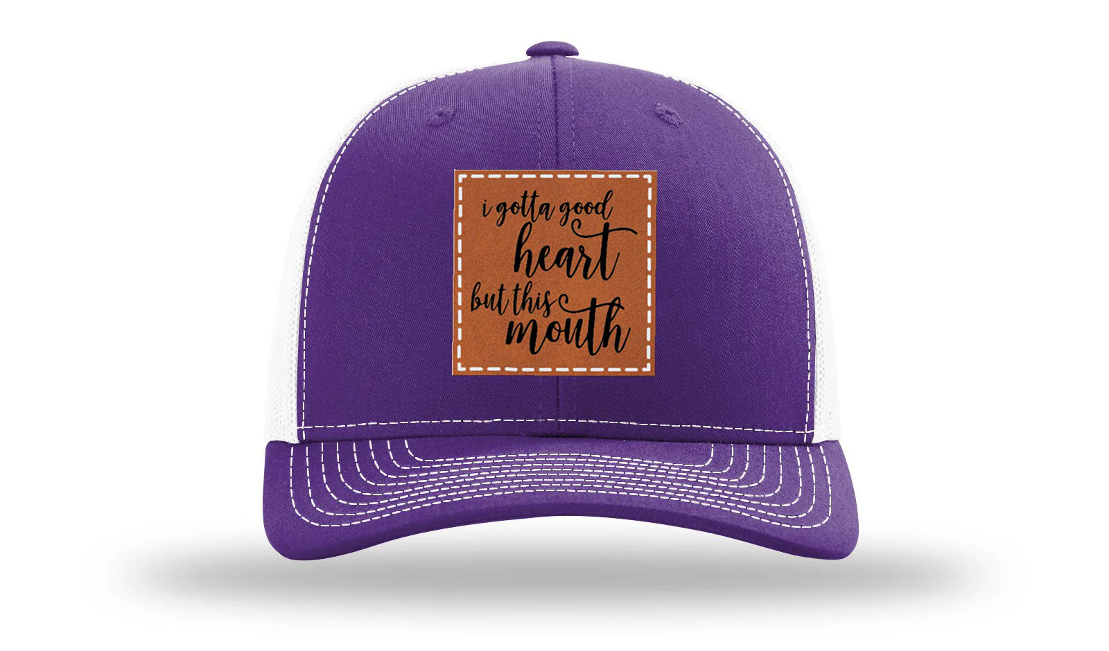 I Gotta Good Heart Leather Patch Richardson 112 Hat - Image 29