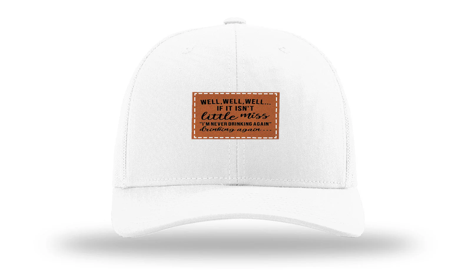 Never Drinking Again Leather Patch Richardson 112 Hat - Image 5