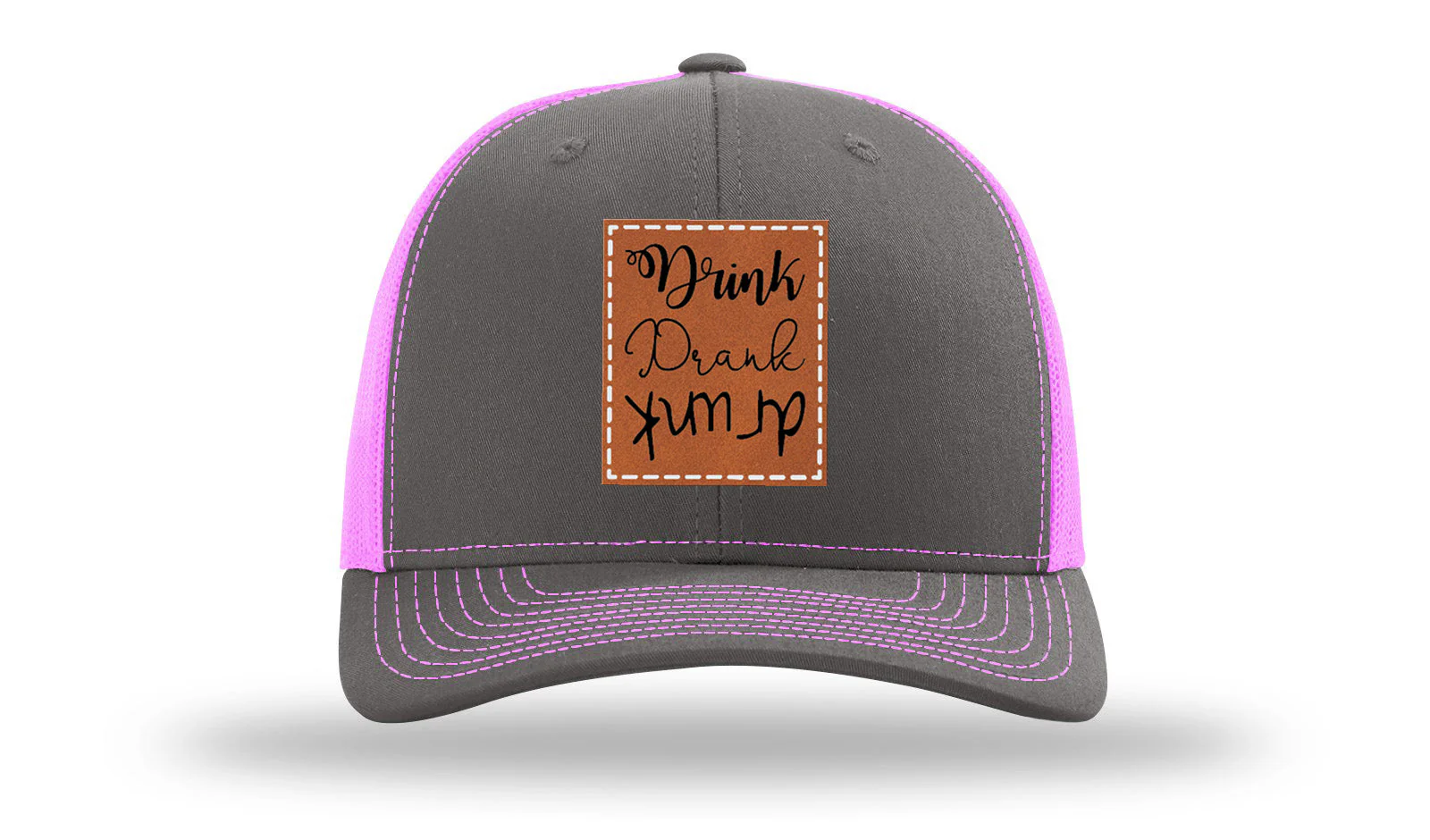 Drink Drank Drunk Leather Patch Richardson 112 Hat - Image 15