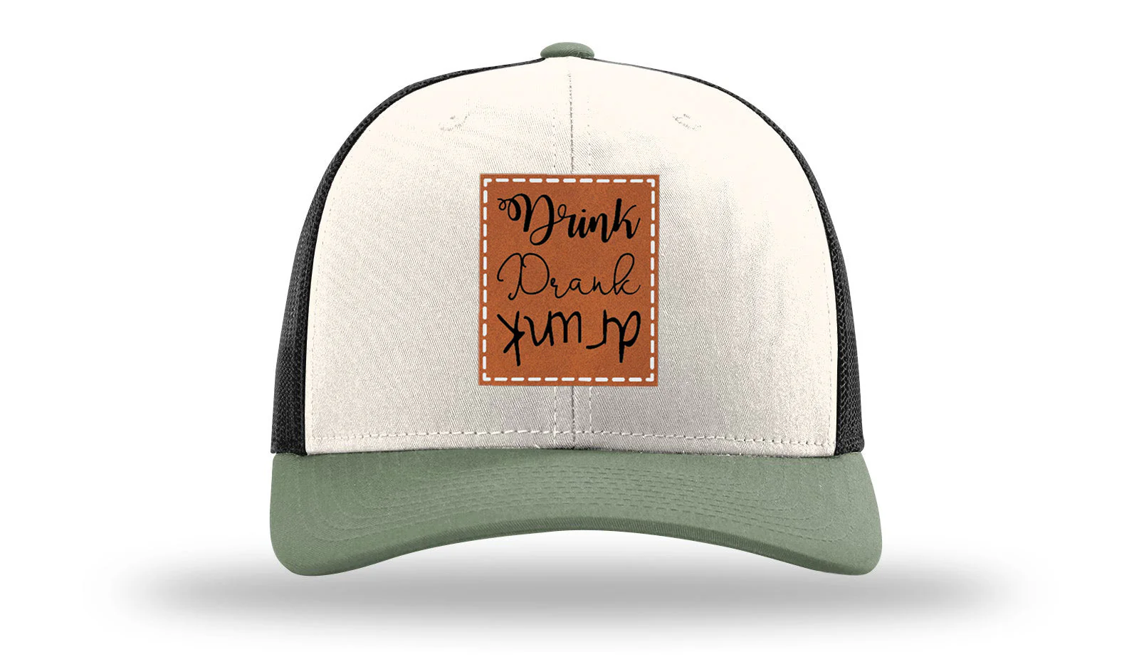 Drink Drank Drunk Leather Patch Richardson 112 Hat - Image 35