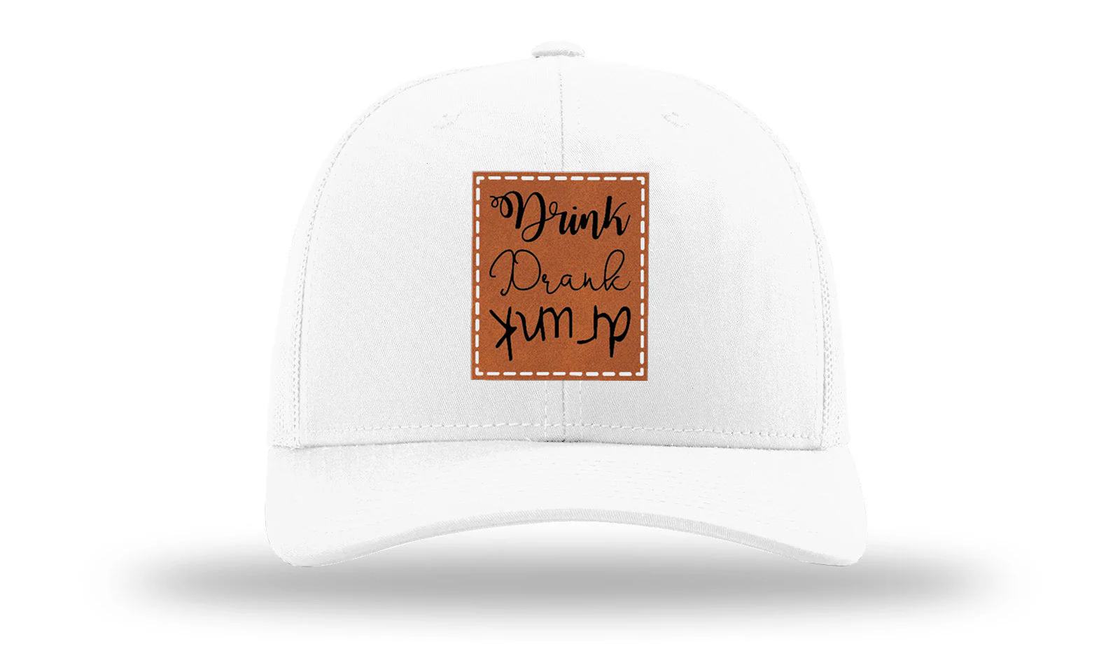 Drink Drank Drunk Leather Patch Richardson 112 Hat - Image 5