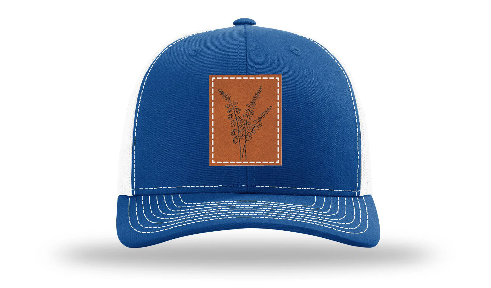 Blue Bells Flowers Leather Patch Richardson 112 Hat - Image 32