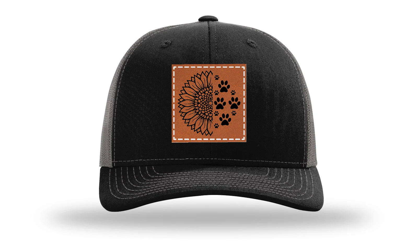 Sunflower Paws Leather Patch Richardson 112 Hat - Image 6