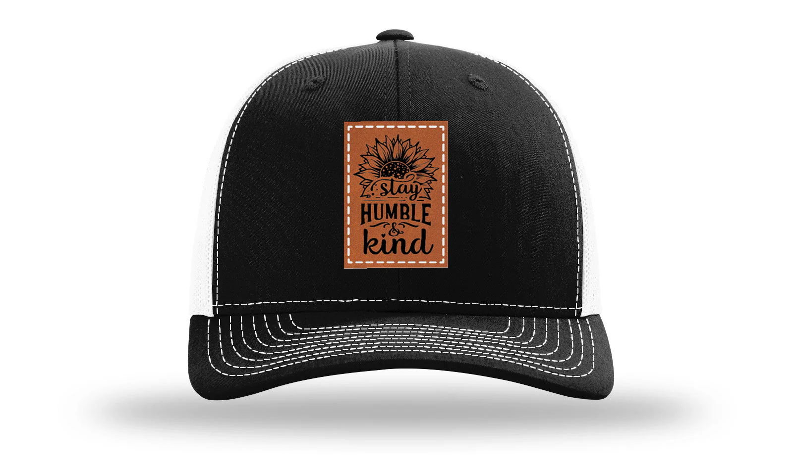 Stay Humble & Kind Leather Patch Richardson 112 Hat - Image 7