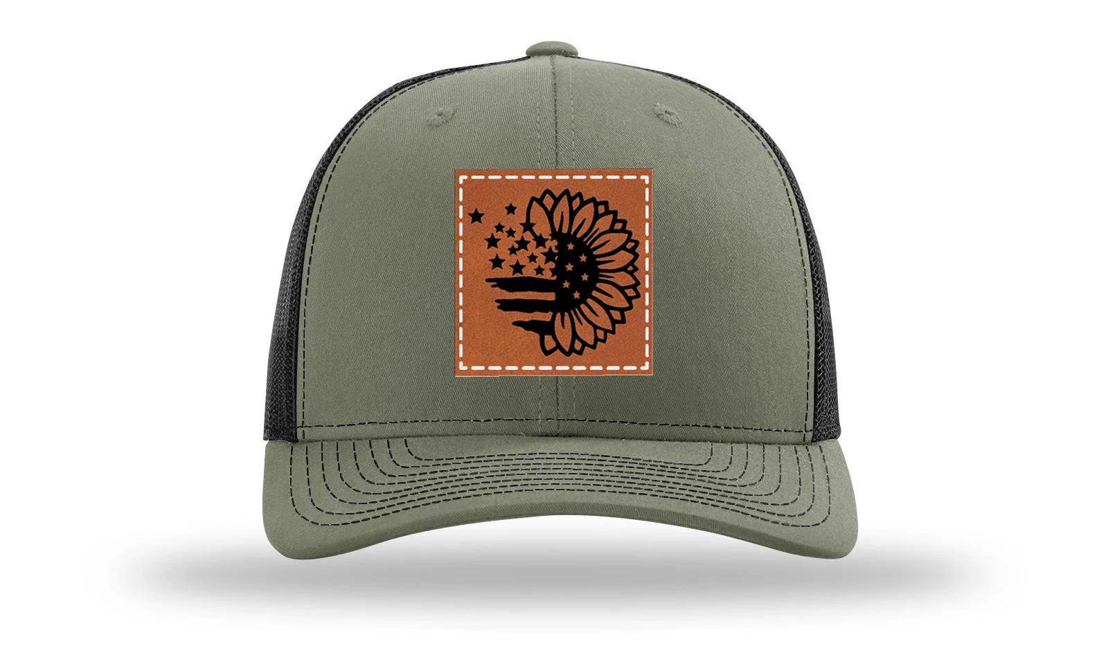 Sunflower Flag Leather Patch Richardson 112 Hat - Image 25