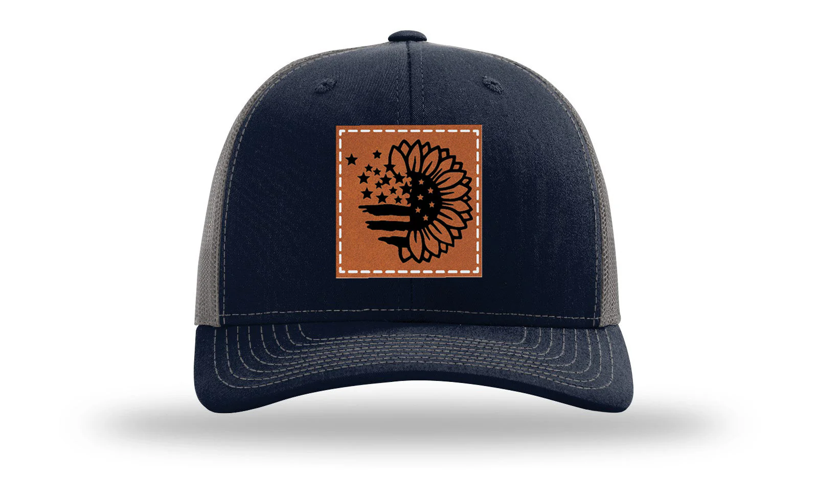 Sunflower Flag Leather Patch Richardson 112 Hat - Image 27