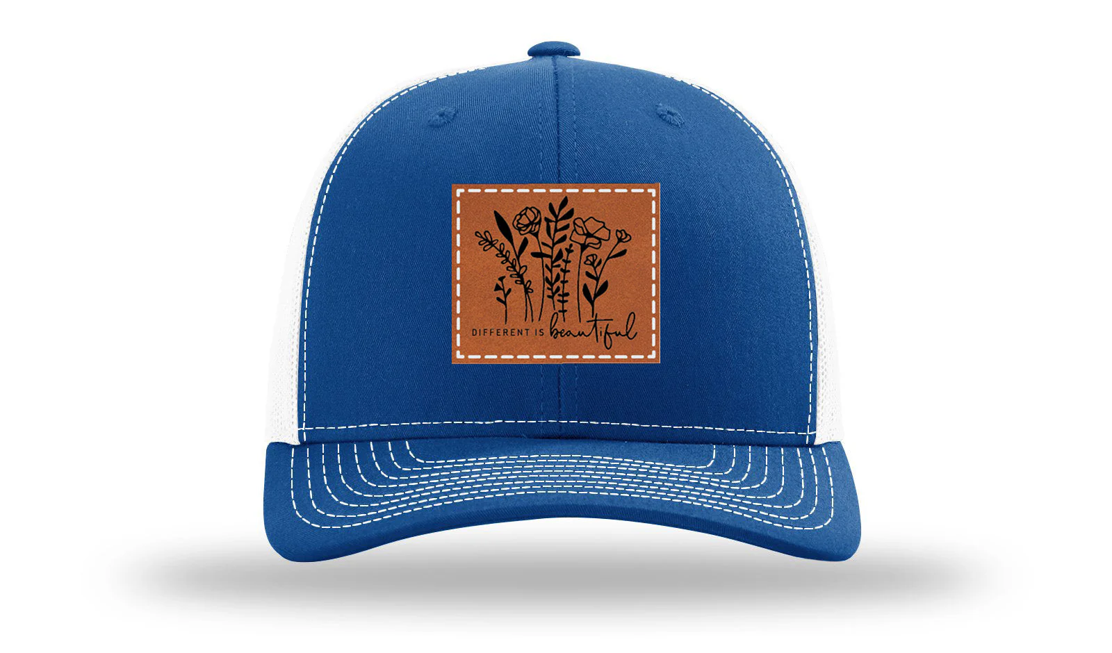Different Is Beautiful Leather Patch Richardson 112 Hat - Image 32
