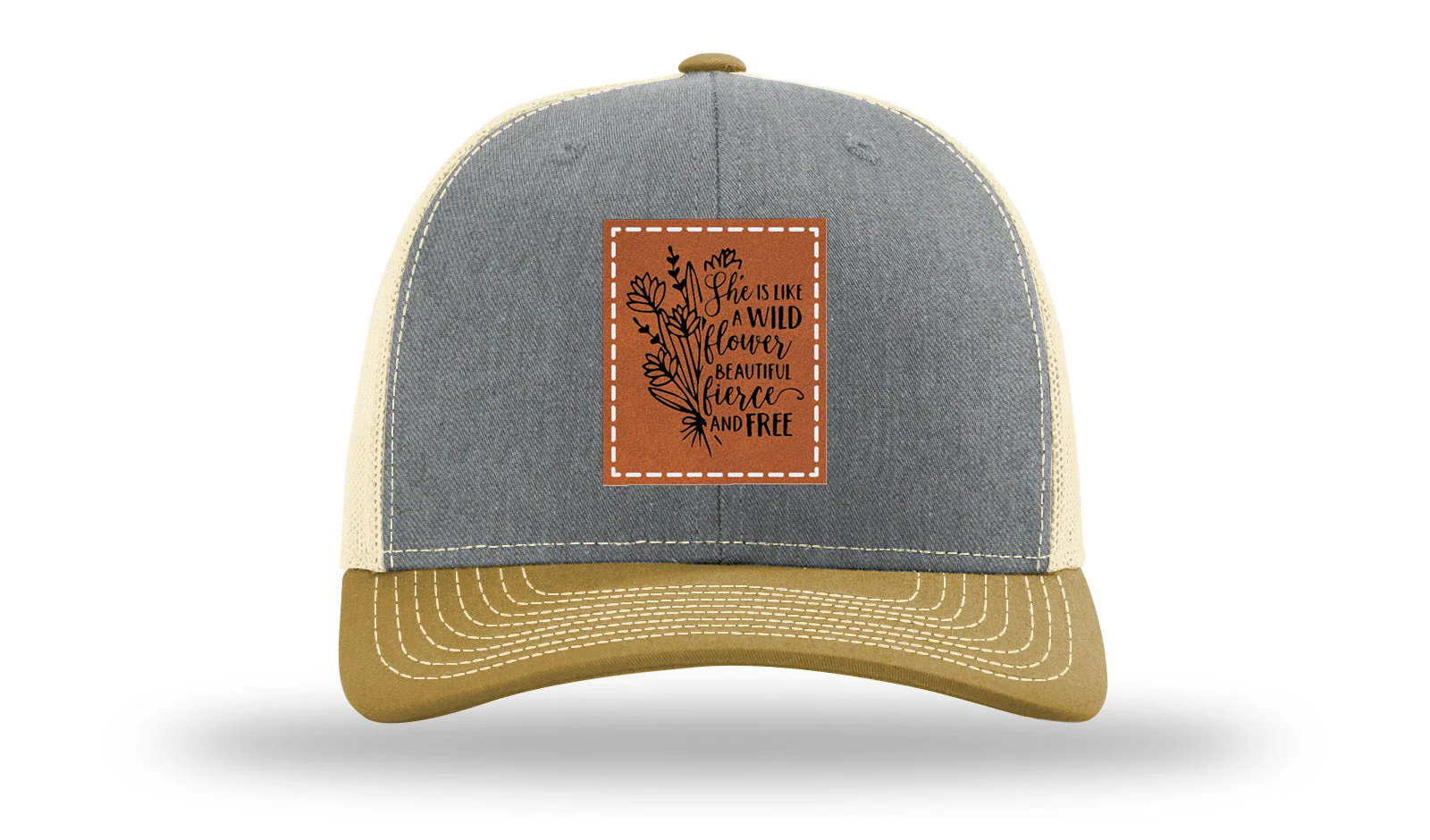 Like A Wild Flower Leather Patch Richardson 112 Hat - Image 37