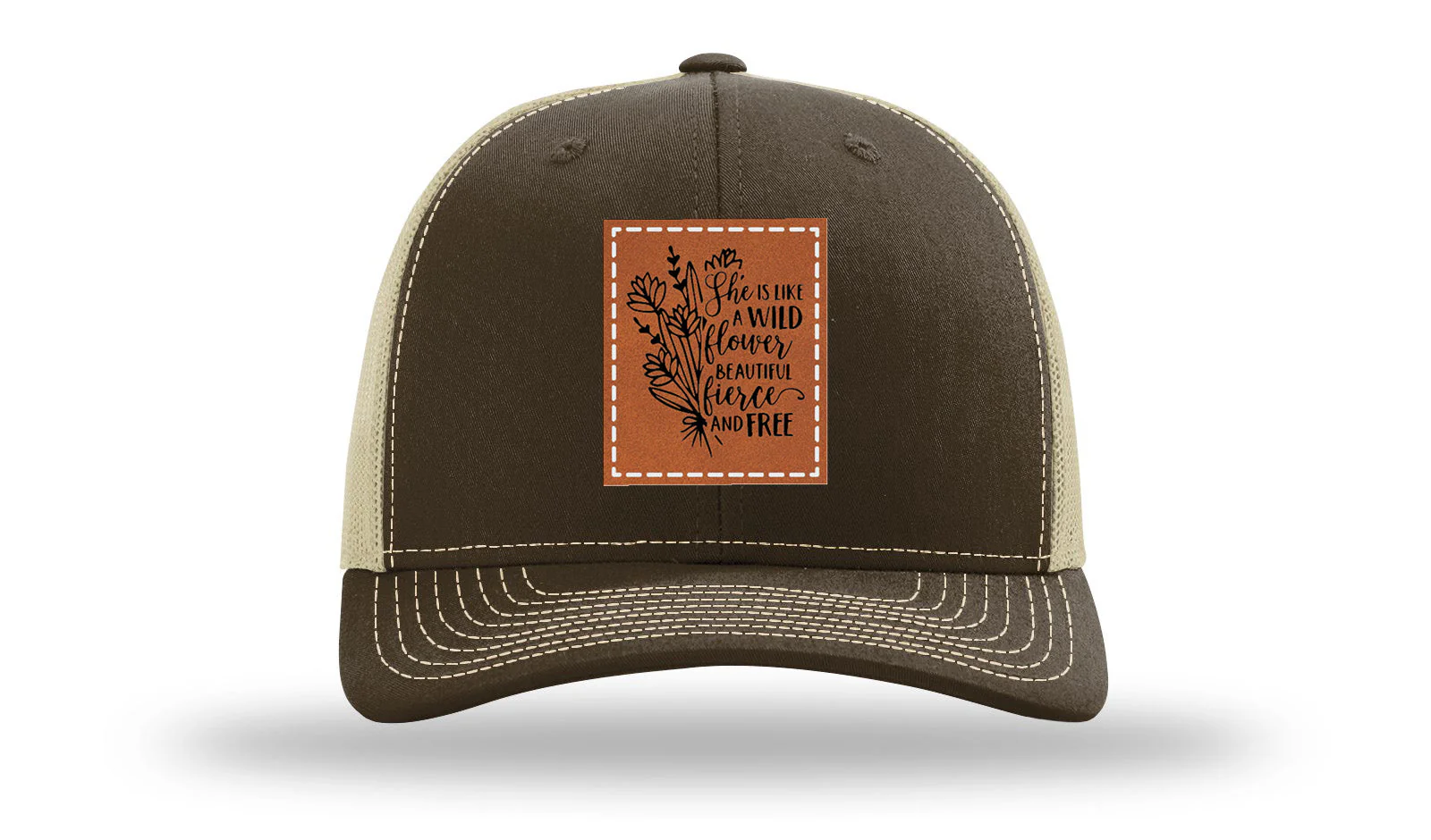 Like A Wild Flower Leather Patch Richardson 112 Hat - Image 8