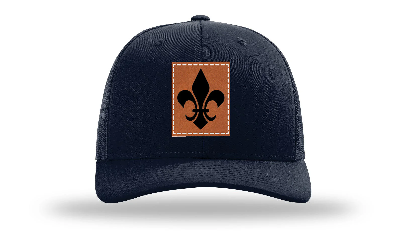 Fleur de Lis Leather Patch Richardson 112 Hat - Image 4