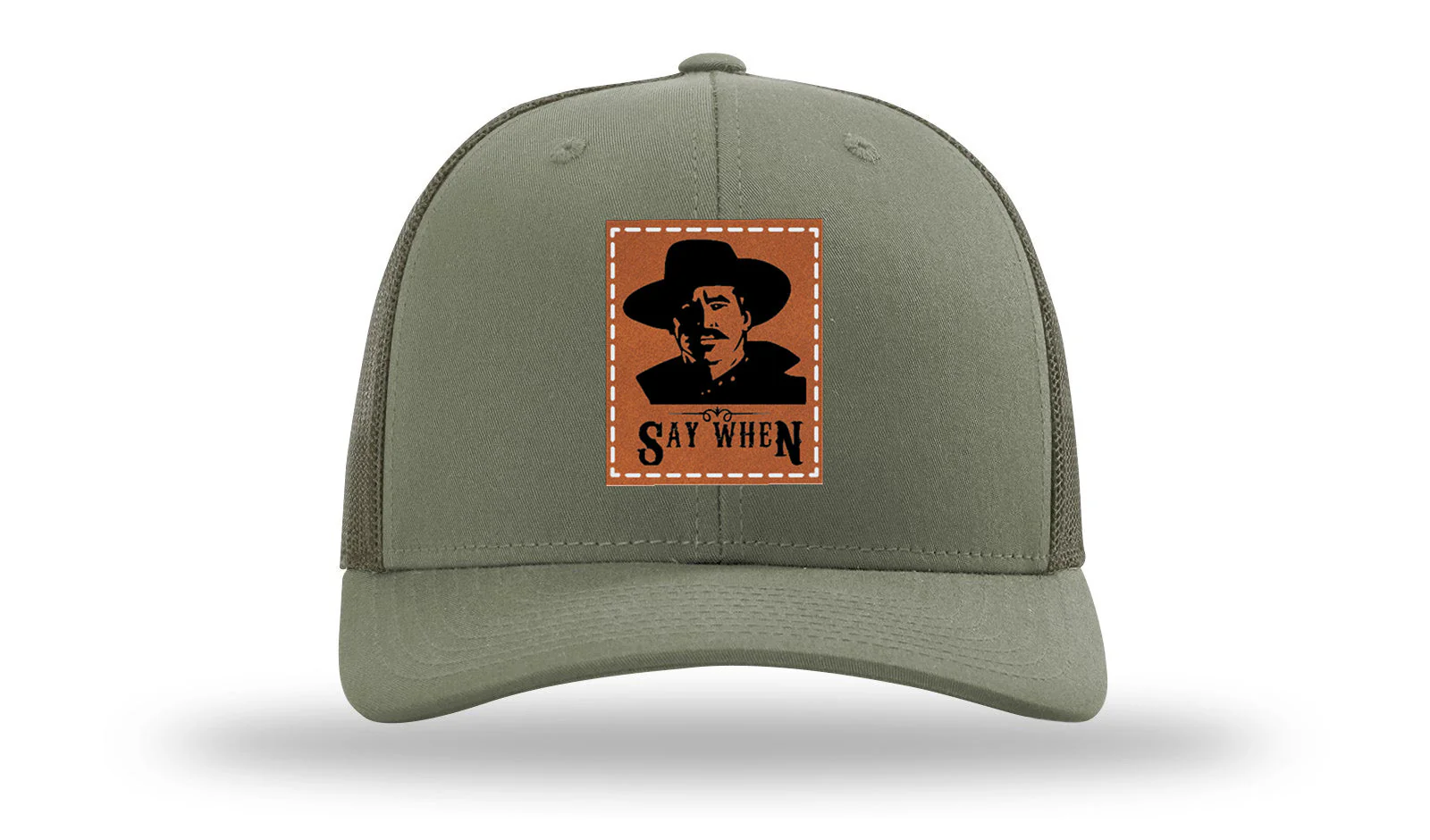 Say When Leather Patch Richardson 112 Hat - Image 3