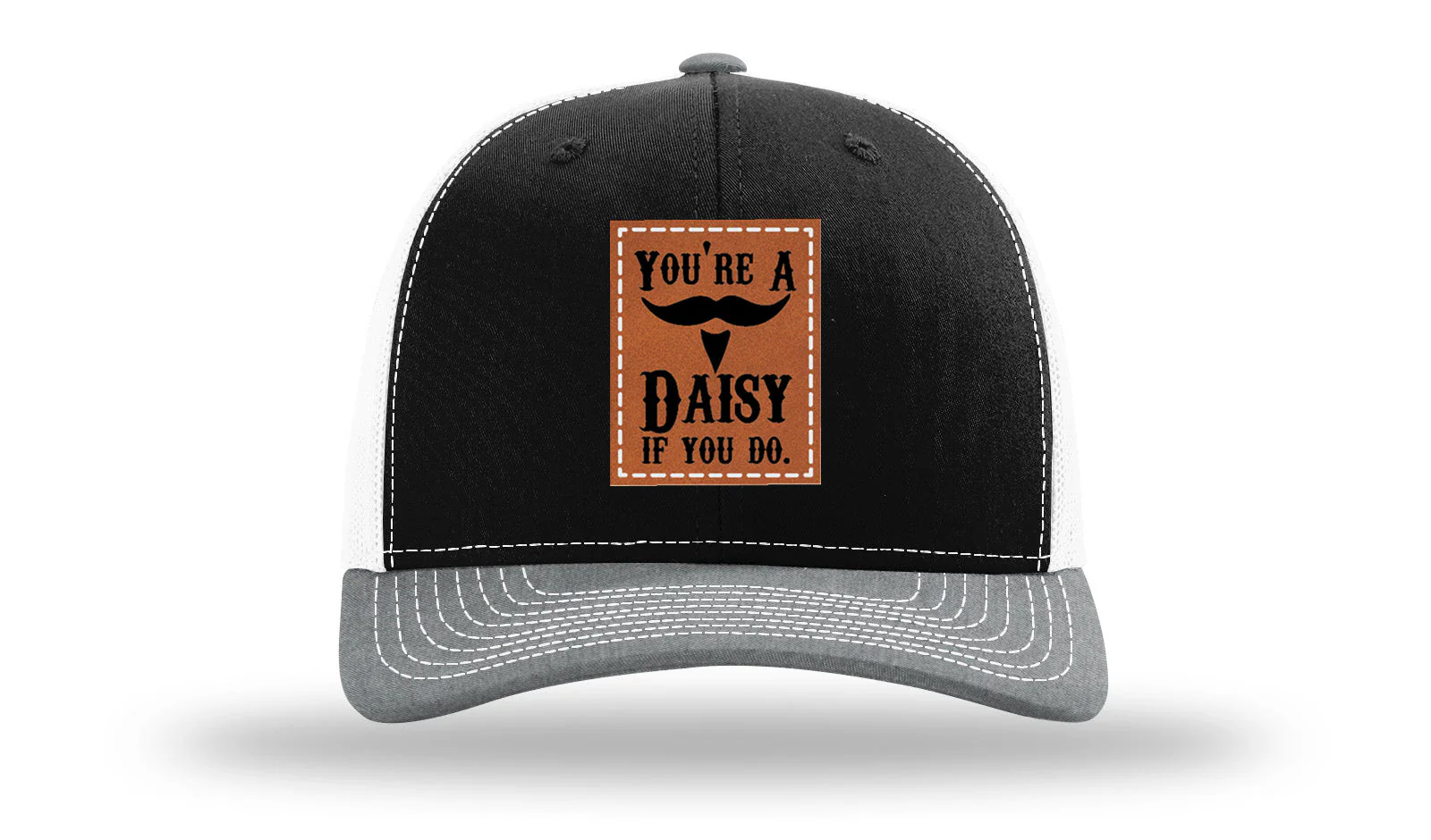 You're A Daisy Leather Patch Richardson 112 Hat - Image 33