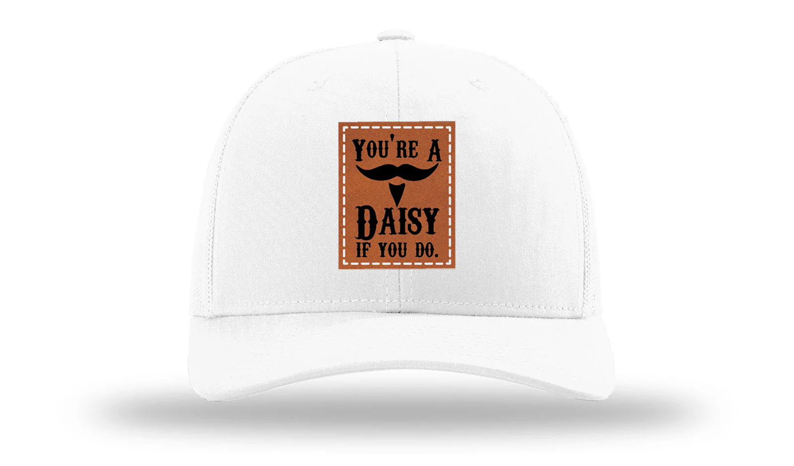 You're A Daisy Leather Patch Richardson 112 Hat - Image 5