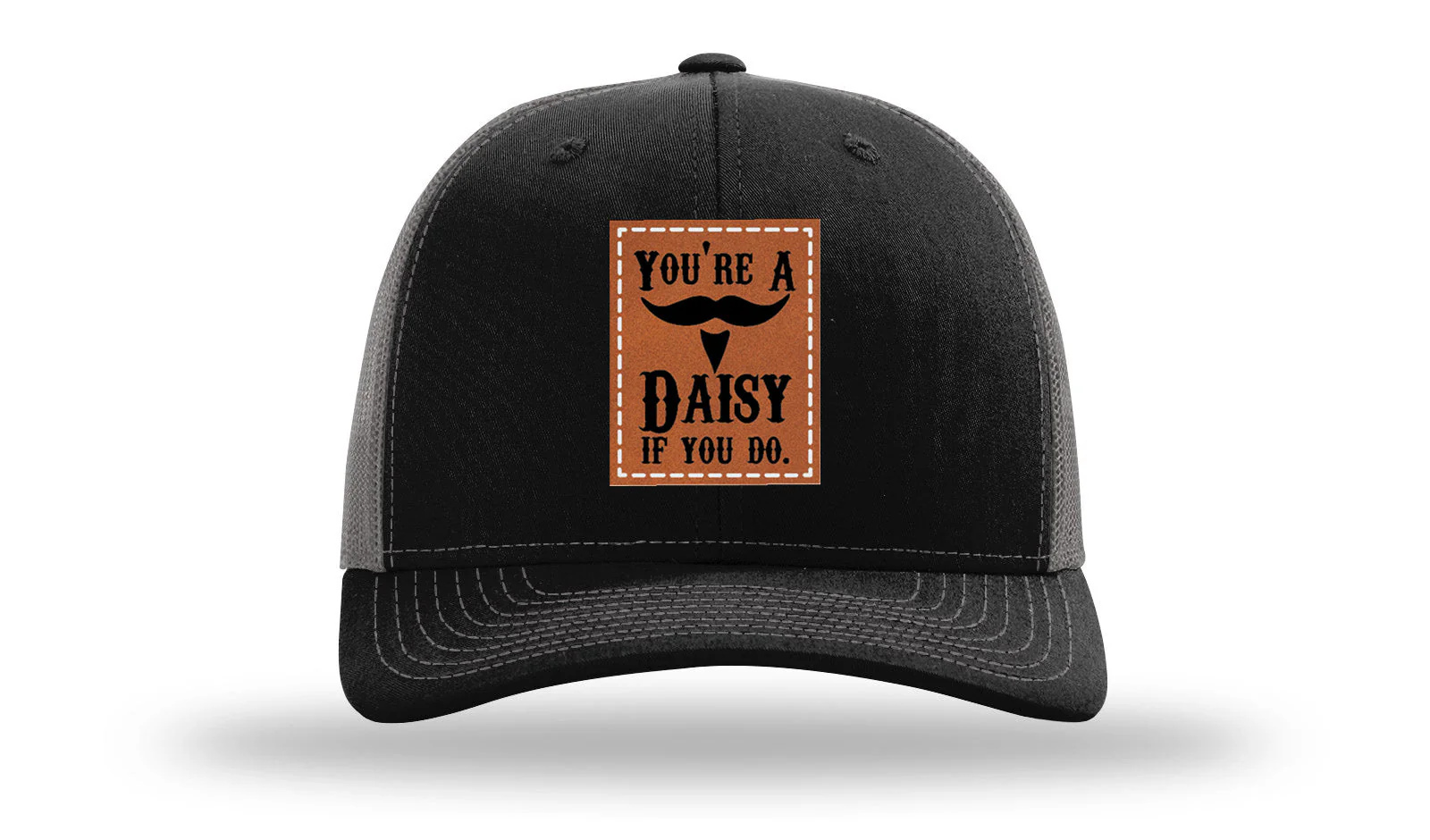 You're A Daisy Leather Patch Richardson 112 Hat - Image 6