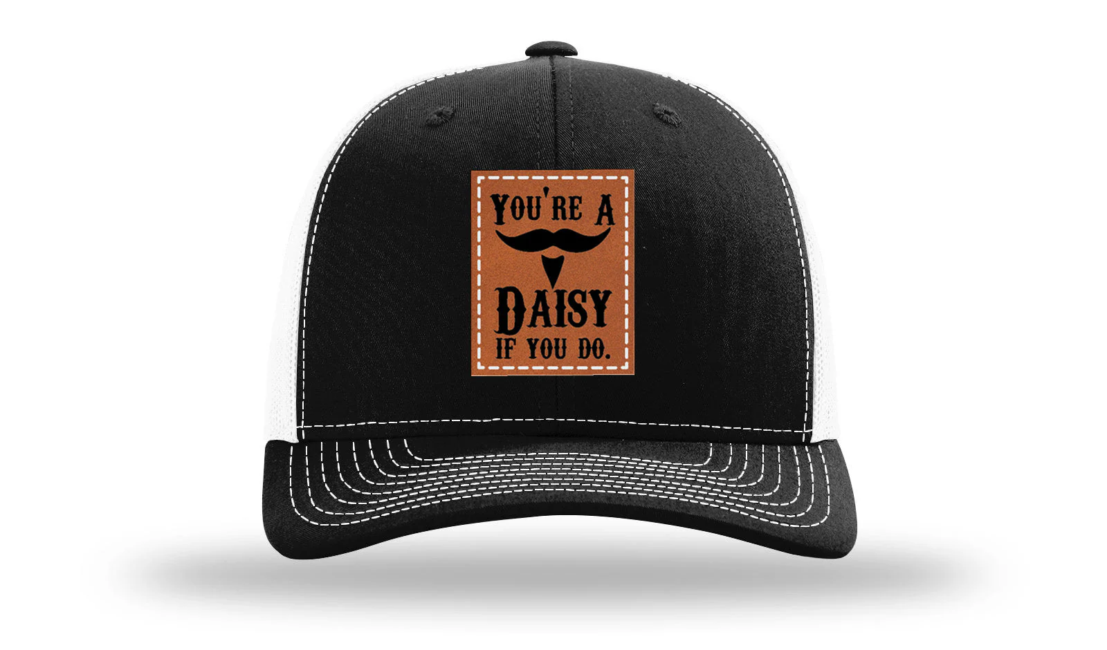 You're A Daisy Leather Patch Richardson 112 Hat - Image 7