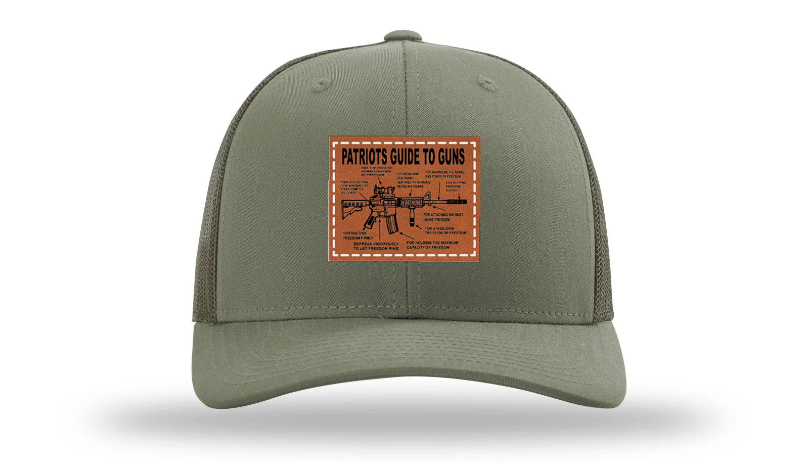 Patriots Guide To Guns Leather Patch Richardson 112 Hat - Image 3