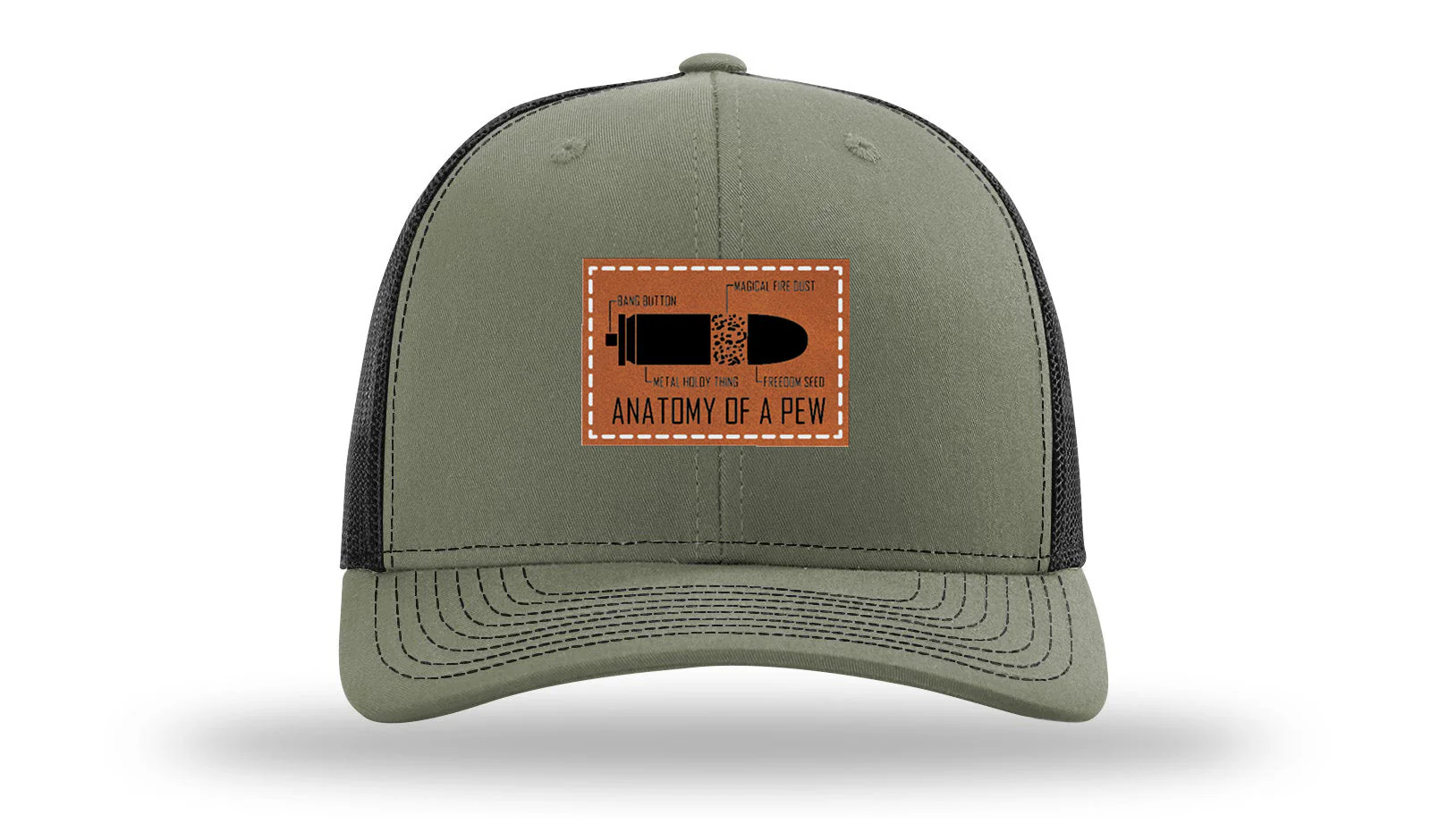 Anatomy Of A Pew Leather Patch Richardson 112 Hat - Image 25