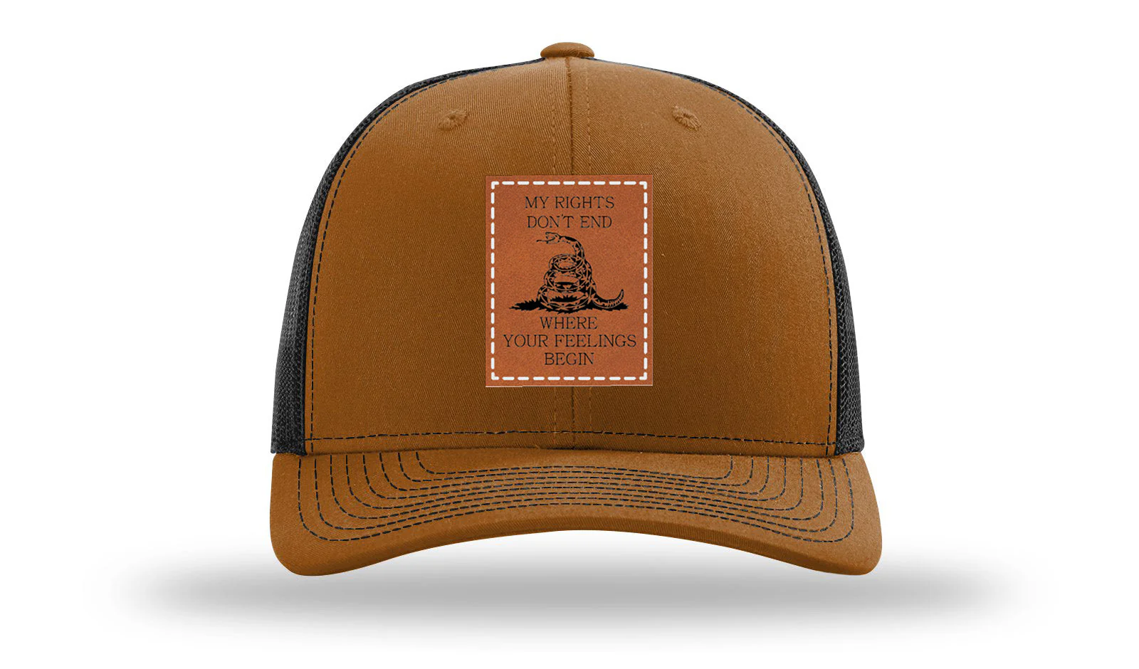 My Rights Don't End Leather Patch Richardson 112 Hat - Image 10
