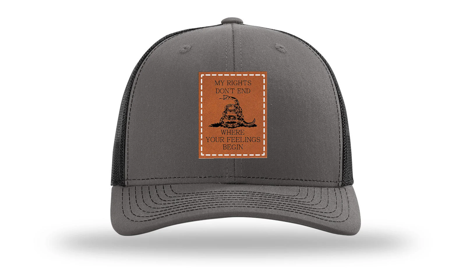 My Rights Don't End Leather Patch Richardson 112 Hat - Image 11