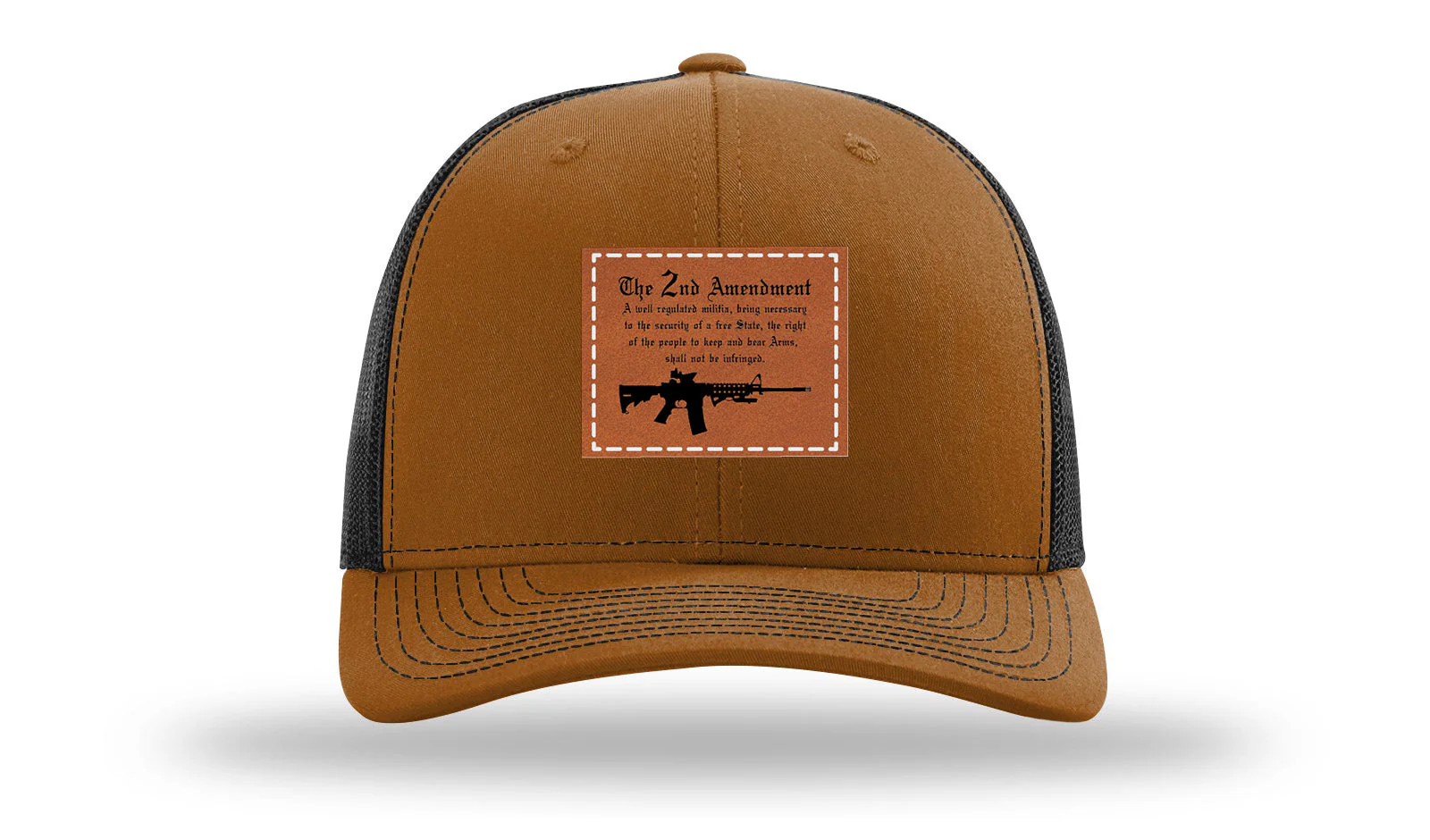 2nd Amendment Leather Patch Richardson 112 Hat - Image 10