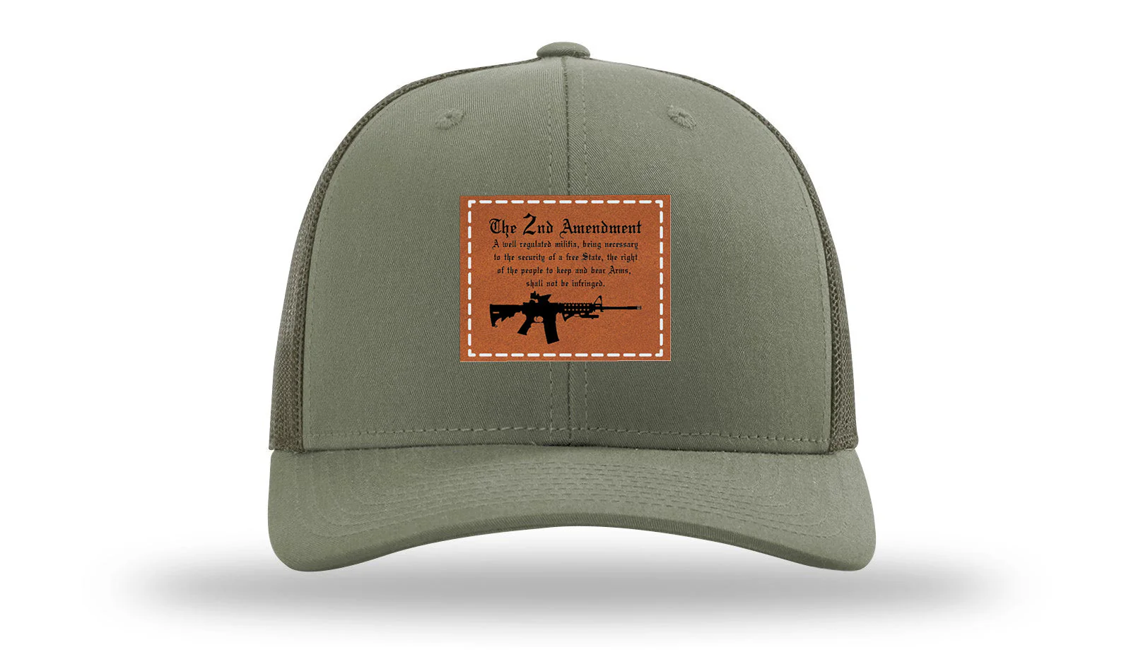 2nd Amendment Leather Patch Richardson 112 Hat - Image 3