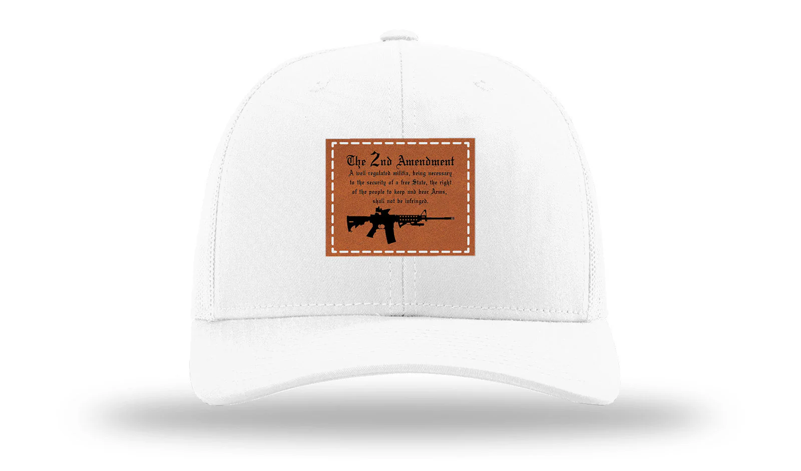 2nd Amendment Leather Patch Richardson 112 Hat - Image 5