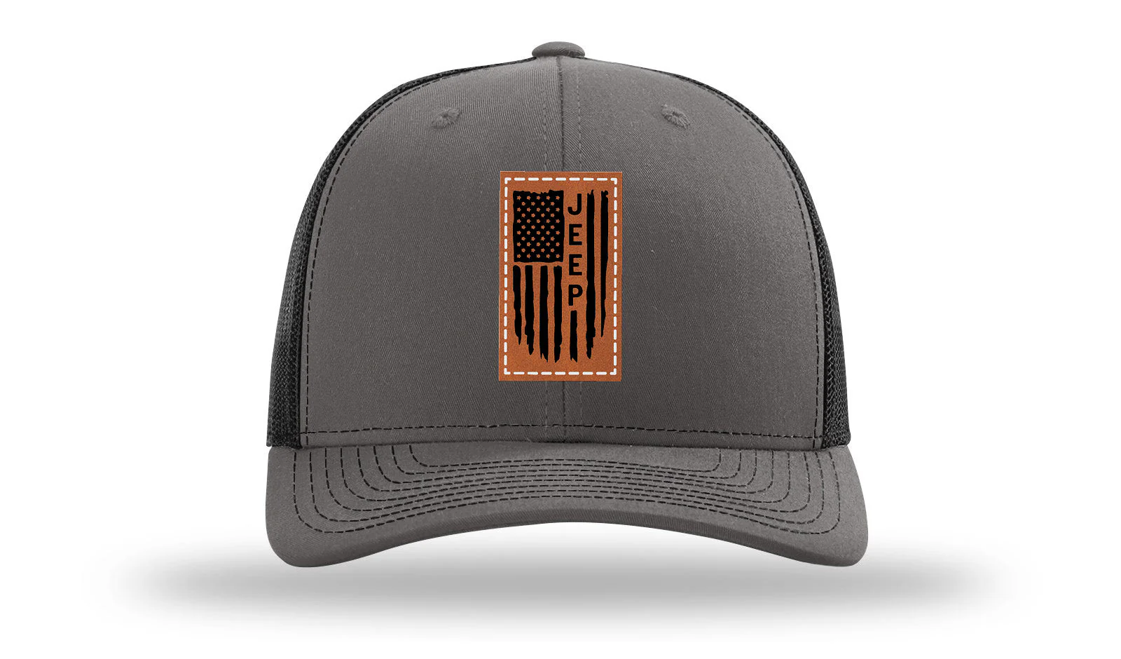 Jeep Flag Leather Patch Richardson 112 Hat - Image 11