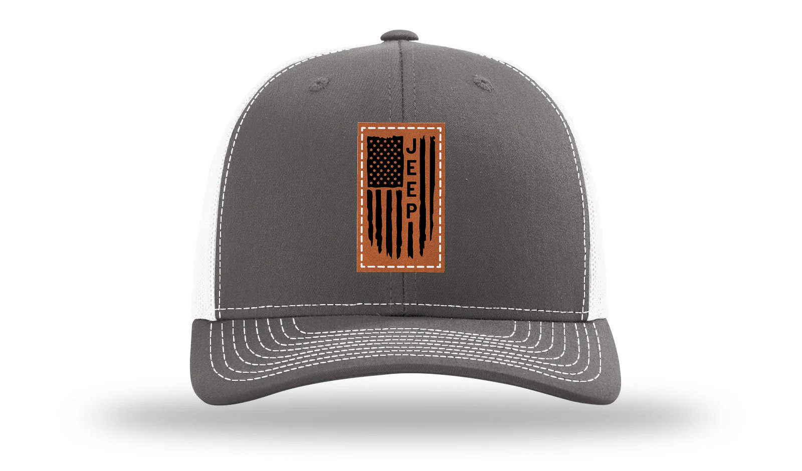 Jeep Flag Leather Patch Richardson 112 Hat - Image 16