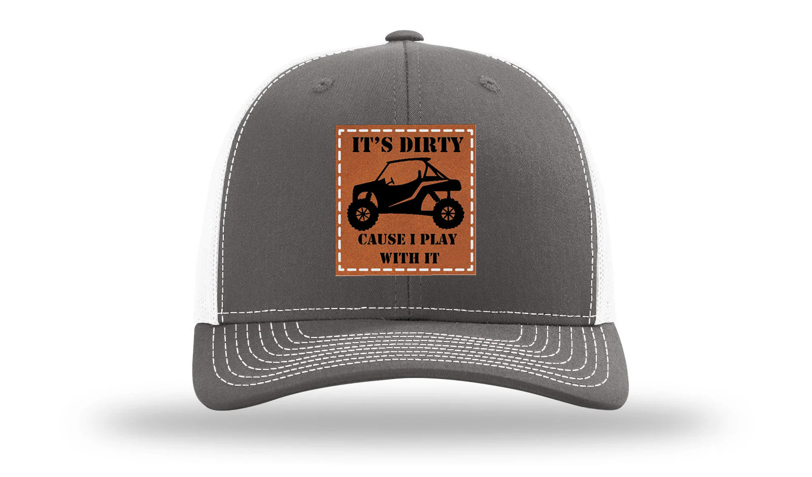 It's Dirty Cause I Play with It Leather Patch Richardson 112 Hat - Image 16