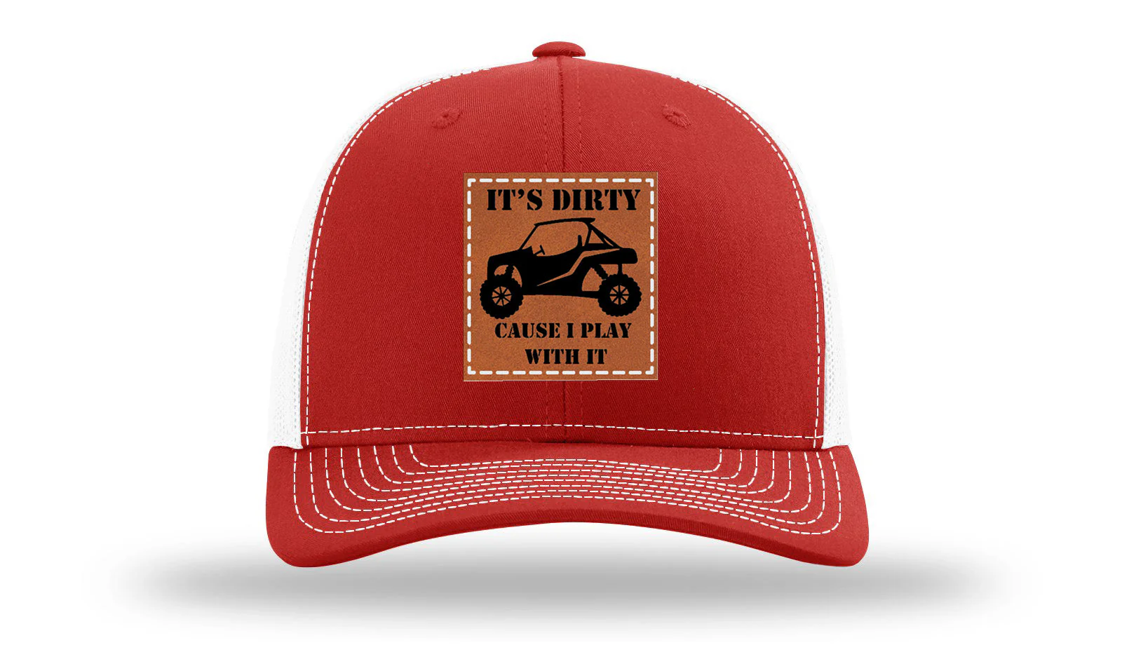 It's Dirty Cause I Play with It Leather Patch Richardson 112 Hat - Image 31