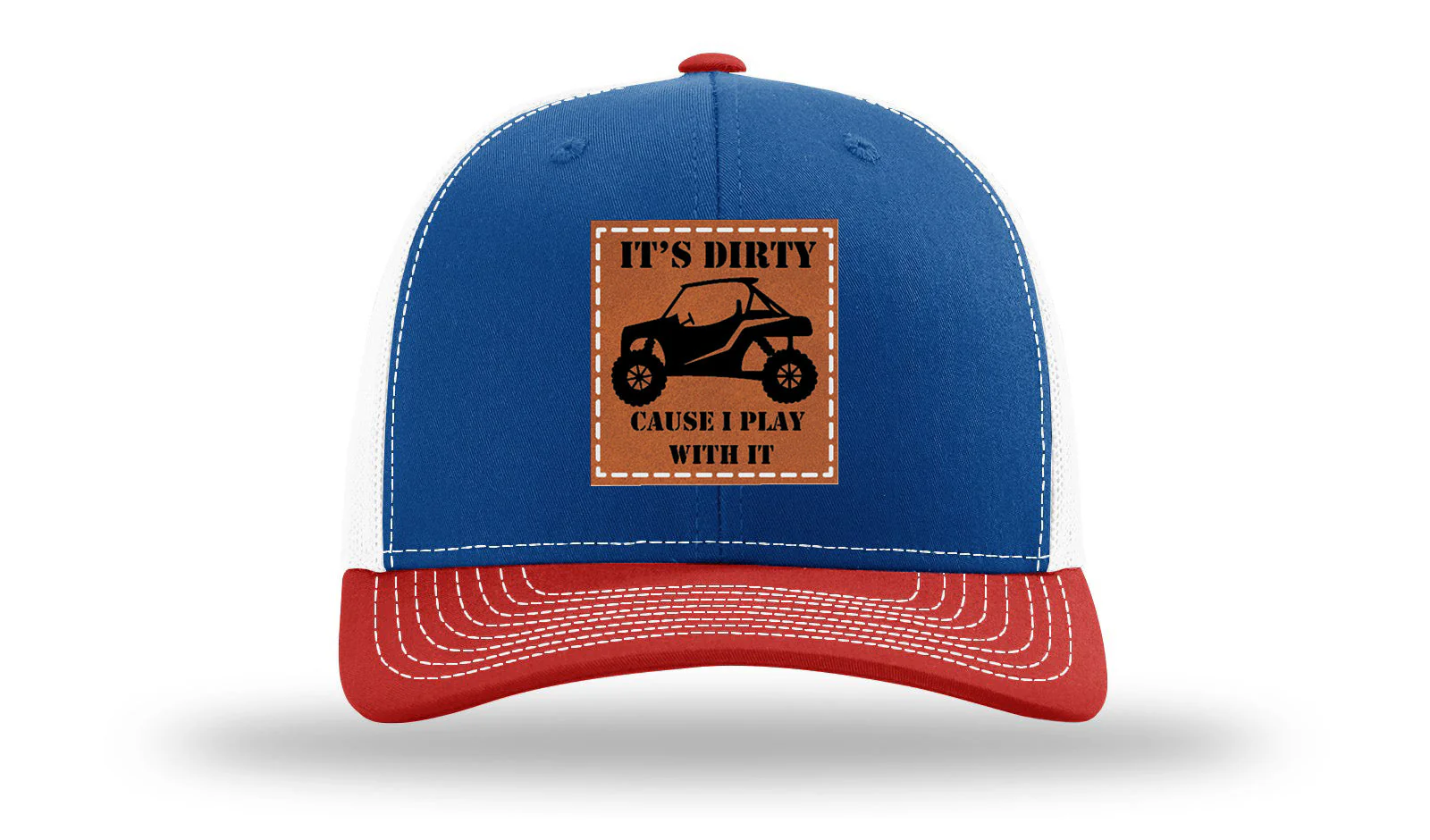 It's Dirty Cause I Play with It Leather Patch Richardson 112 Hat - Image 42