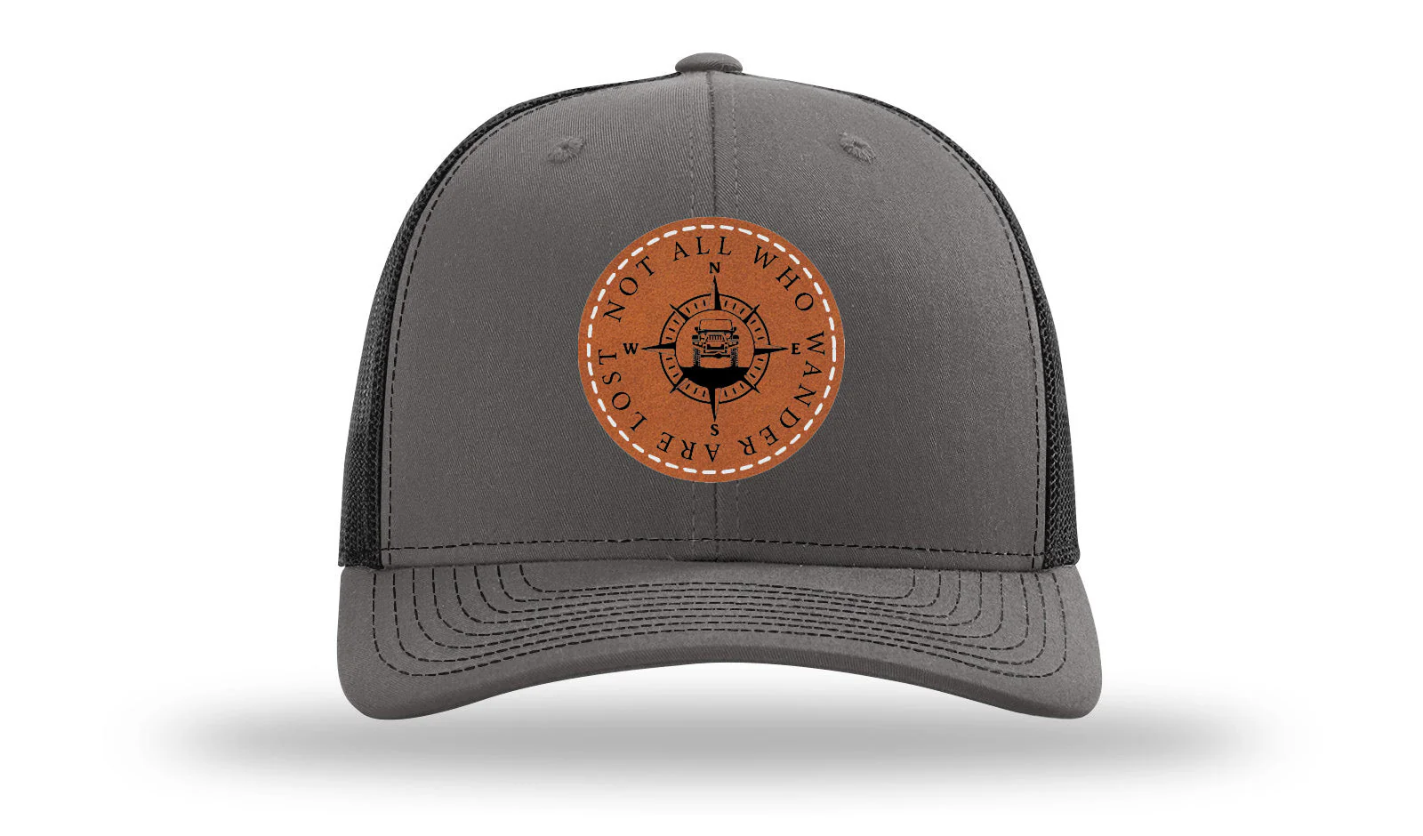 Not All Who Wander Are Lost Leather Patch Richardson 112 Hat - Image 11