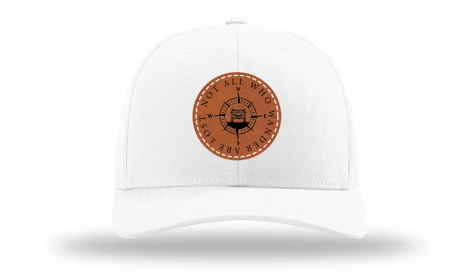 Not All Who Wander Are Lost Leather Patch Richardson 112 Hat - Image 5