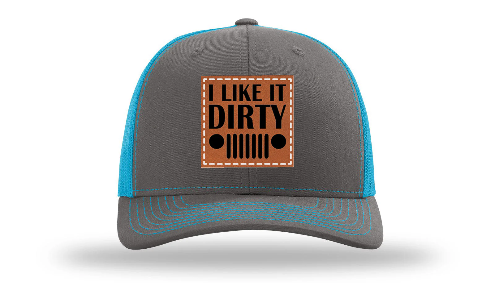 I Like It Dirty Leather Patch Richardson 112 Hat - Image 14