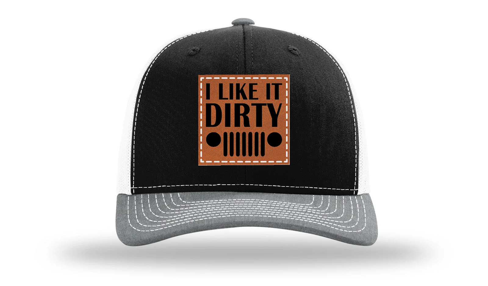 I Like It Dirty Leather Patch Richardson 112 Hat - Image 33