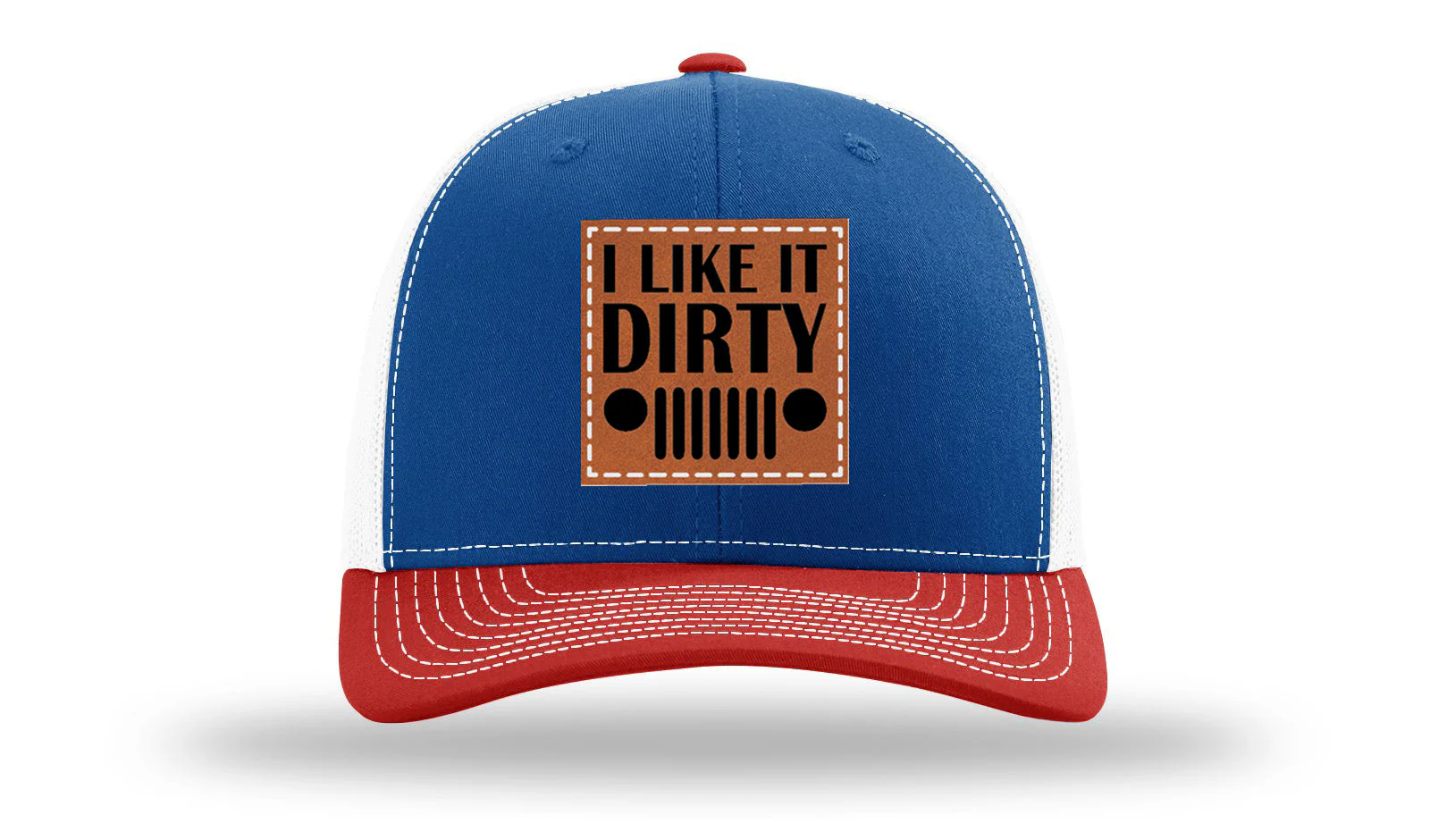 I Like It Dirty Leather Patch Richardson 112 Hat - Image 42