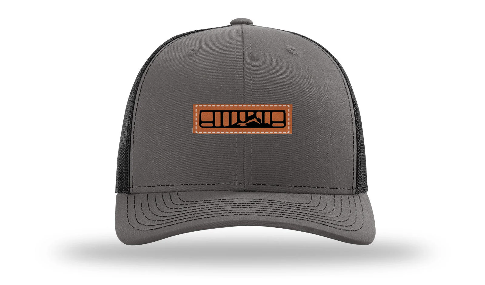 XJ Grill With Mountain Leather Patch Richardson 112 Hat - Image 11