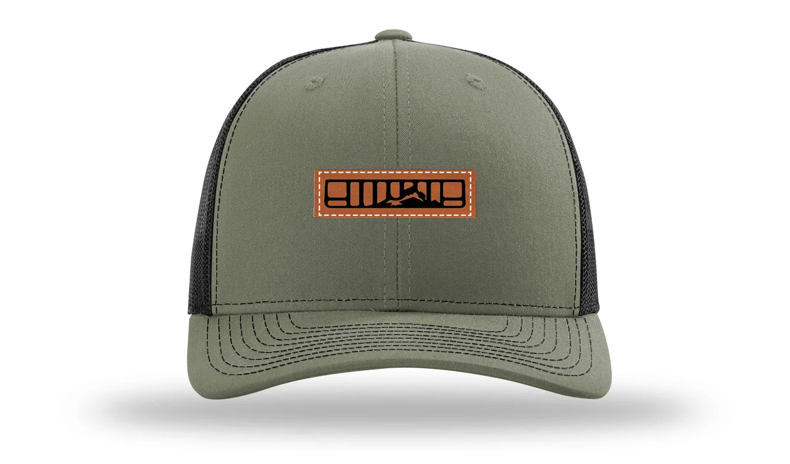 XJ Grill With Mountain Leather Patch Richardson 112 Hat - Image 25