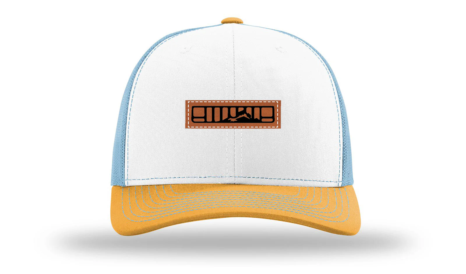 XJ Grill With Mountain Leather Patch Richardson 112 Hat - Image 43