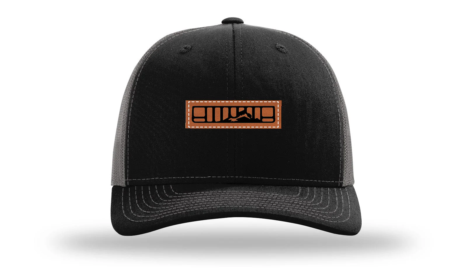 XJ Grill With Mountain Leather Patch Richardson 112 Hat - Image 6