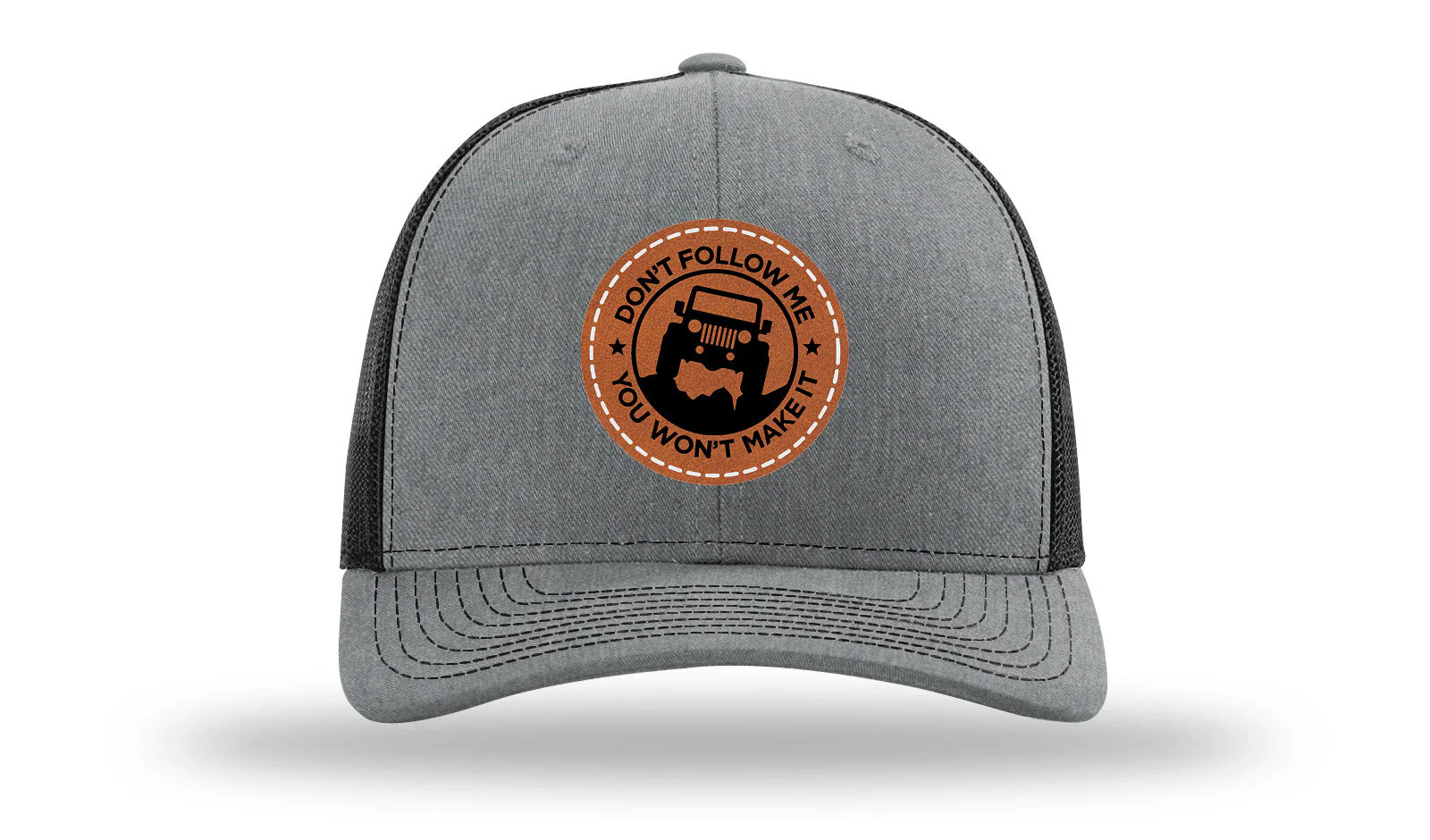 Don't Follow Me Leather Patch Richardson 112 Hat - Image 20
