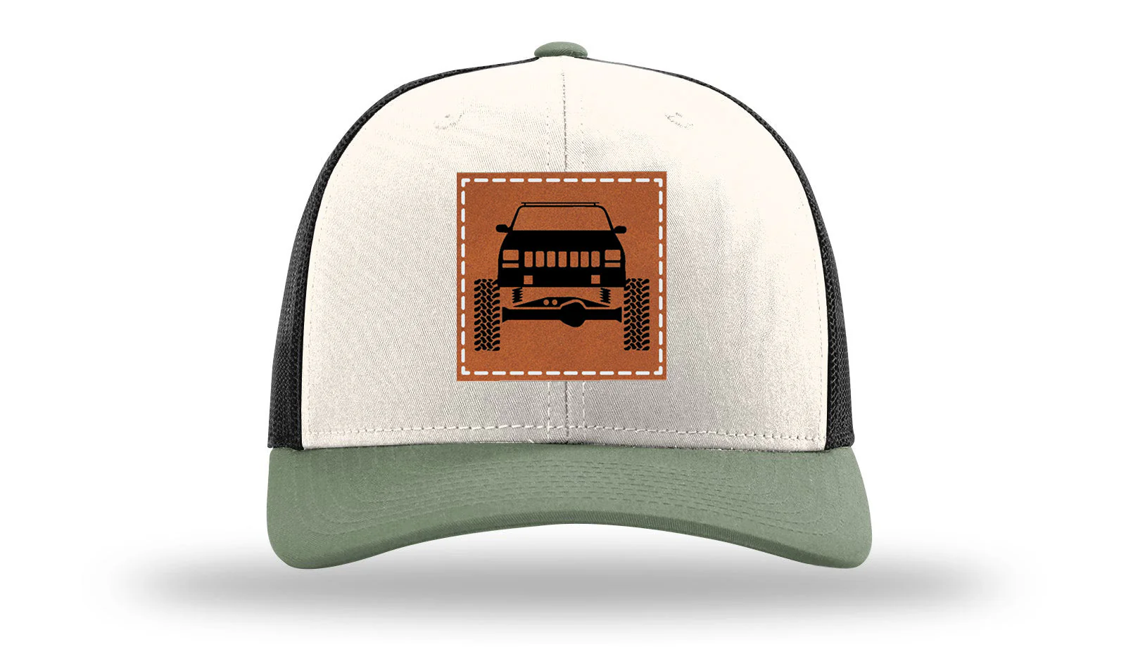 Jeep Cherokee Leather Patch Richardson 112 Hat - Image 35