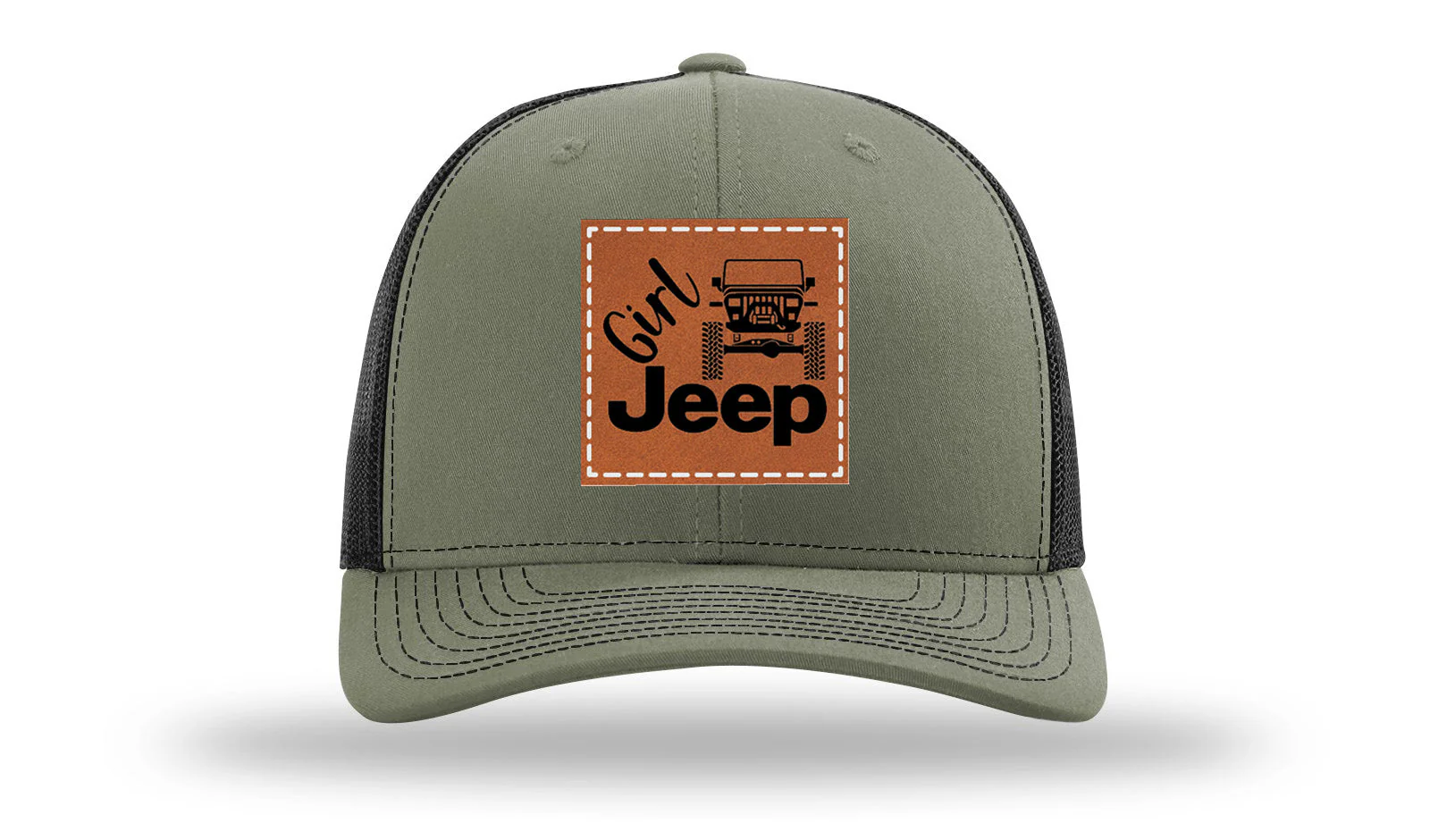 Girl Jeep YJ Leather Patch Richardson 112 Hat - Image 25