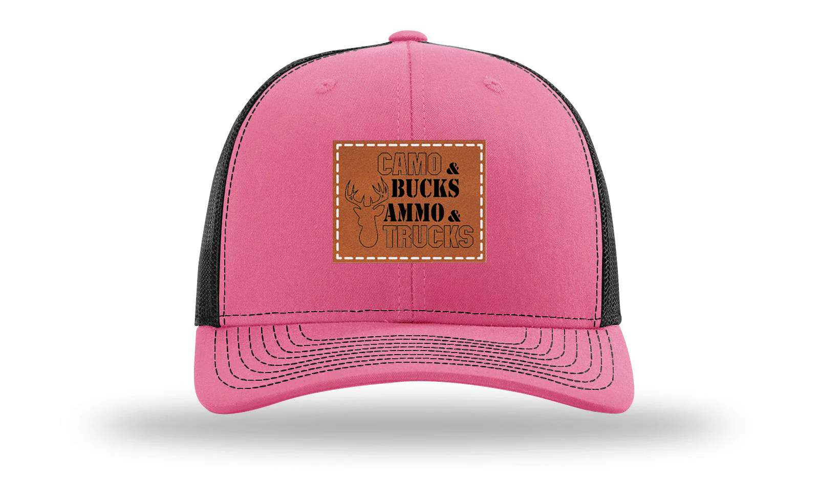 Camo and Bucks Leather Patch Richardson 112 Hat - Image 22