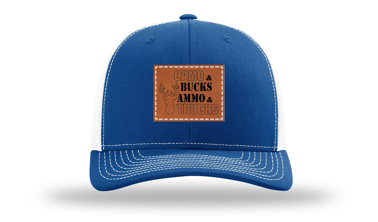 Camo and Bucks Leather Patch Richardson 112 Hat - Image 32